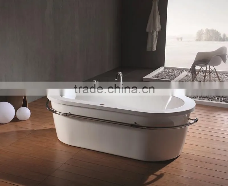 Easy to clean freestanding modern simple style acrylic solid surface Bathtub