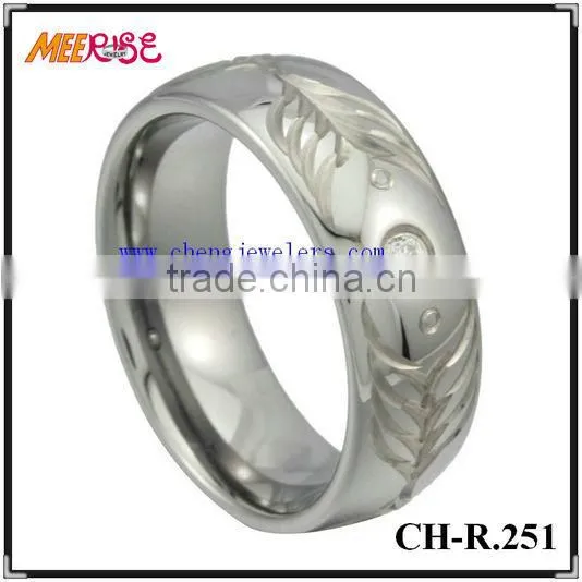 Fashion high polished black ceramic finger rings