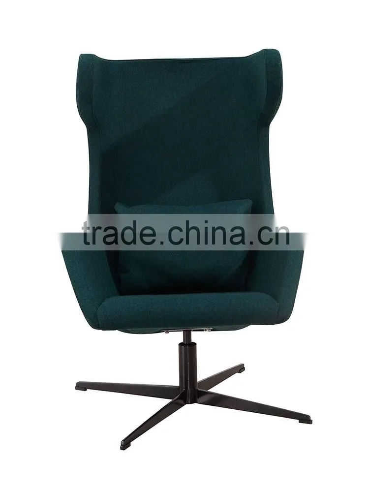 2016 Liansheng stylish wood lounge chair with fabric covered cushion seat leisure chair