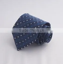2016 hot selling navy blue striped mens silk ties with custom logo