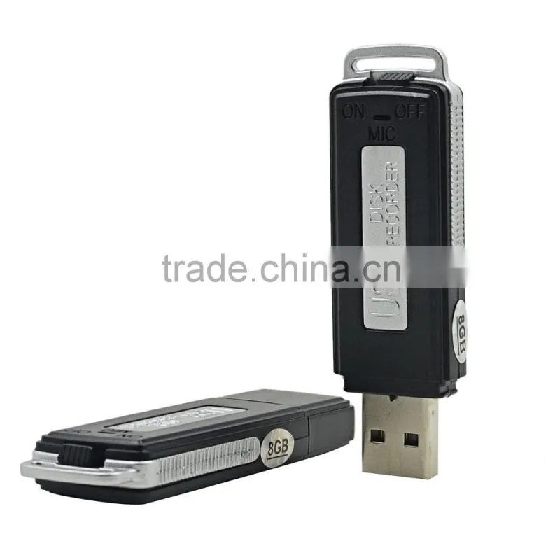 2016 new arrival High Quality Digital USB Voice Recorder 8GB Mini Dictaphone WAV Audio Recorder USB Flash Drive Recording Pen