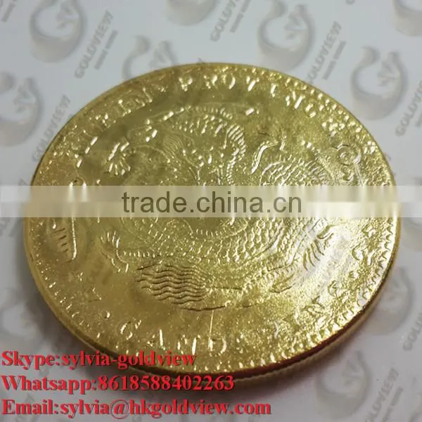 Custom gold coin/challenge coin/gold plated tungsten coin/Gold tin alloy plating for variety use made in China