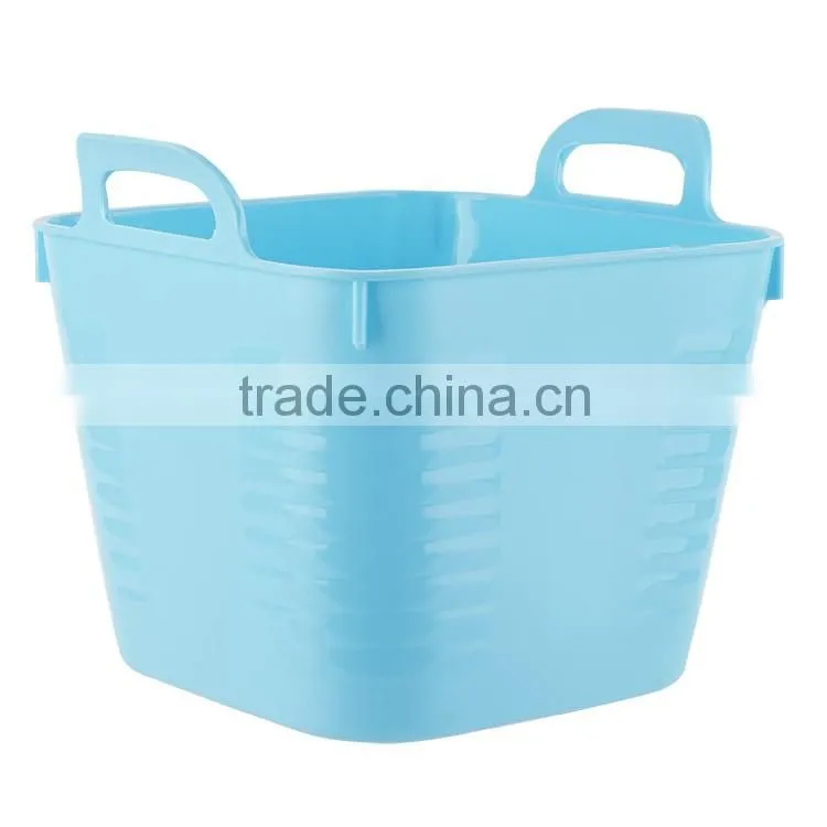 home blue small plastic storage pe bucket with handle