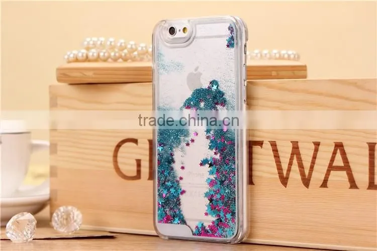 Glitter Stars Quicksand Design PC Case for IPhone 6 /6s /6 plus