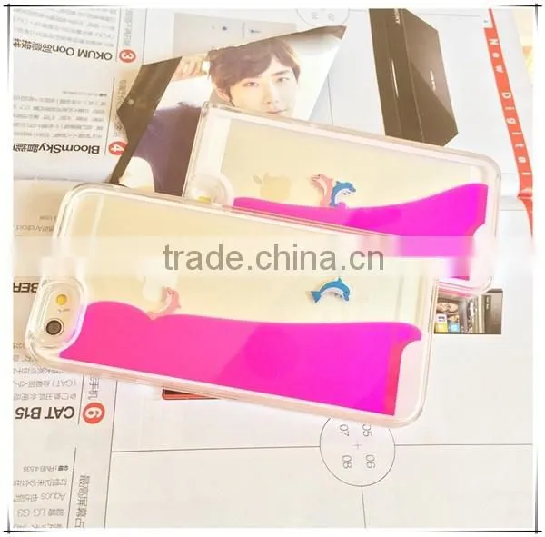 Ocean and Dolphins Design Luquid Clear PC Case for IPhone 6 /6s /6 plus