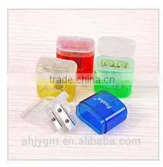 New Design Transparent Color Cuboid Plastic Pencil Sharpener