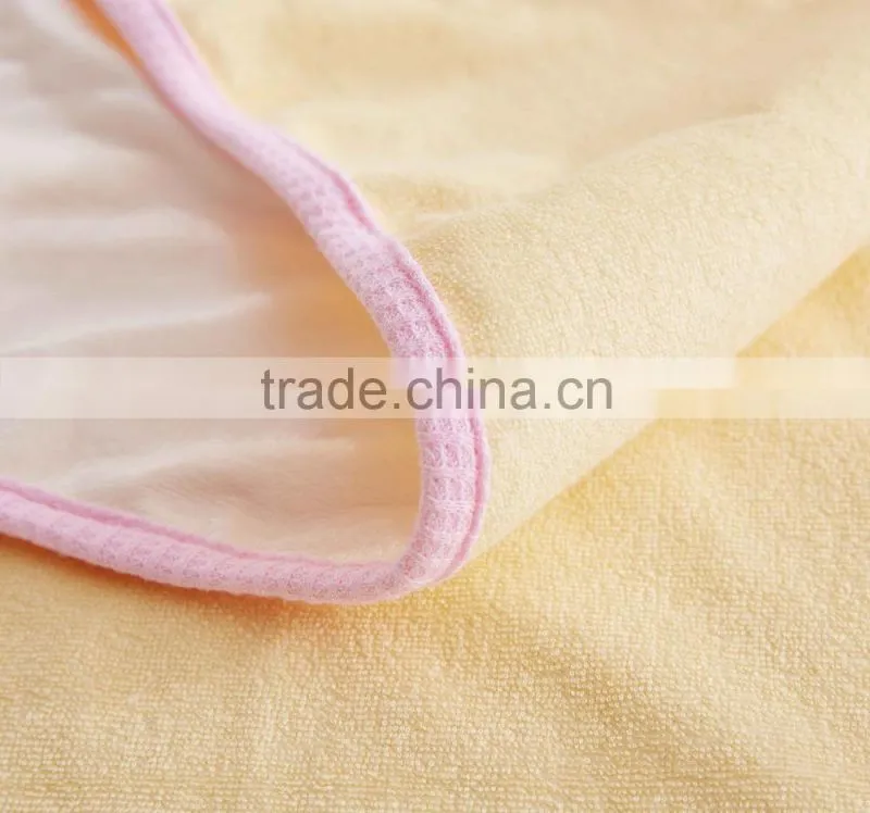 Designs Yellow Terry Towel Cotton Waterproof Coated PU / Polyurethane Sheet