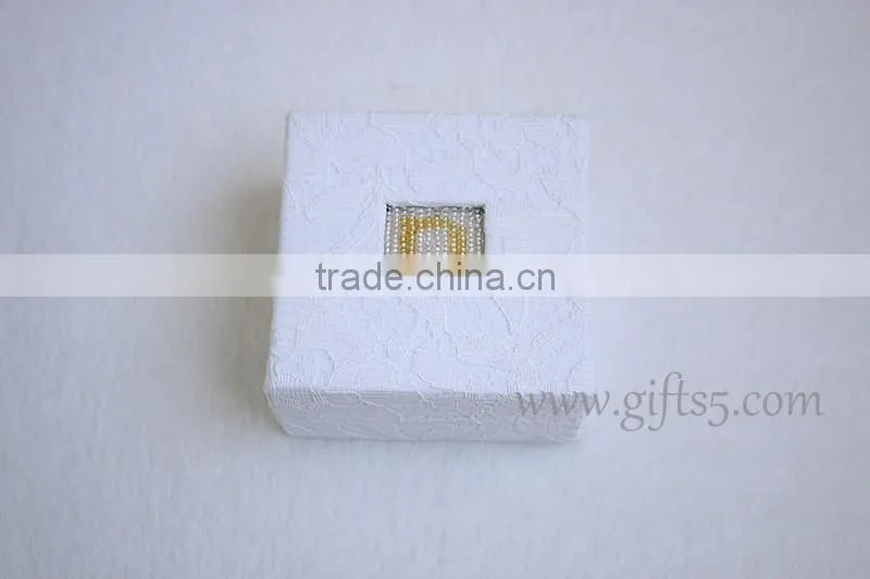 Gorgeous necklace jewelry box with beaded name plate of D
