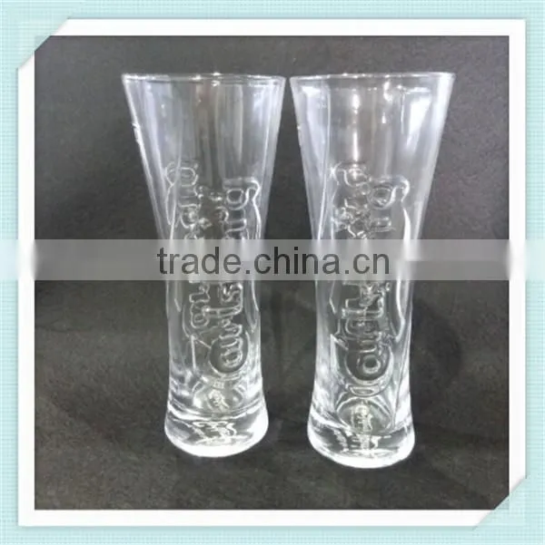 Hand made carlsberg beer glass cup 300ml carlsberg glass cup for sale