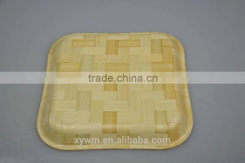 Woven Bamboo Salad tray and plate with patters