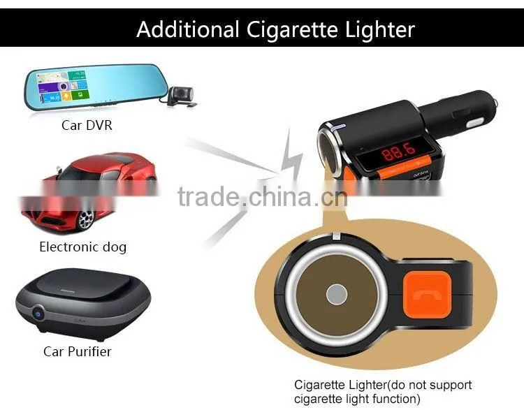 BC09 new product Bluetooth FM hands-free car charger with Cigarette Lighter Port