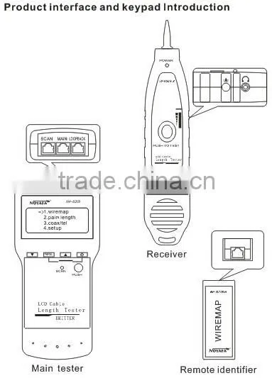 NOYAFA NF-8208 LCD Display Network LAN Wire Tracker Tracer Length tester