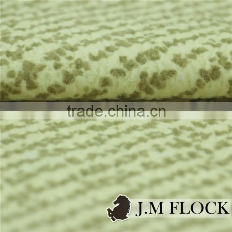 polyester flocking printed tricot velvet home furnishing fabric