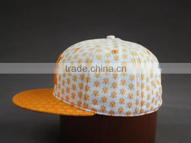 High Quality Flat Brim 3D Embroidered 6- panel Fitted cap