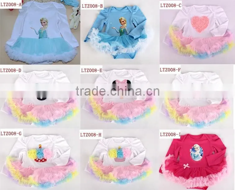 LTZ008-E Toddler Girl Dresses Princess Costume 2016 Brand Kids Dress Girls Clothes Mickey Print Children Dress