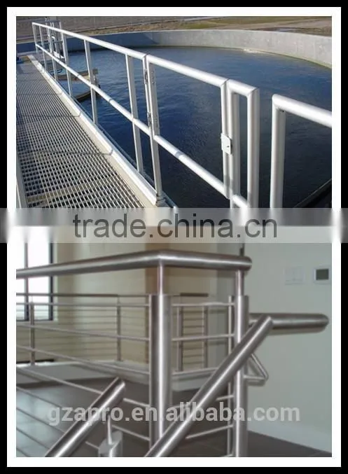 Fashional pattern aluminum handrail glass balustrade railing low price