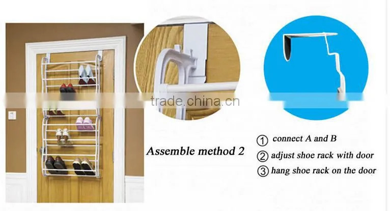 24 Pair Over Door Shoe shelves 8 tiers to hanger on door(FH-SR00488)