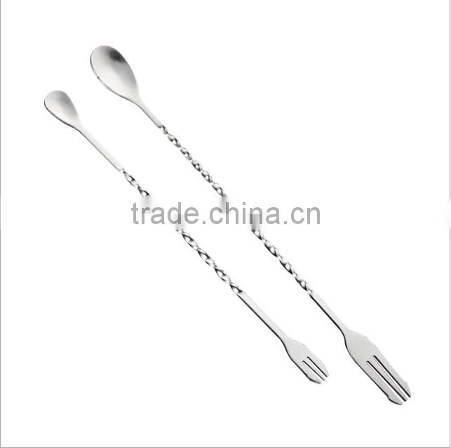 drink coffee cocktail spoon stainless steel stirrer for bar