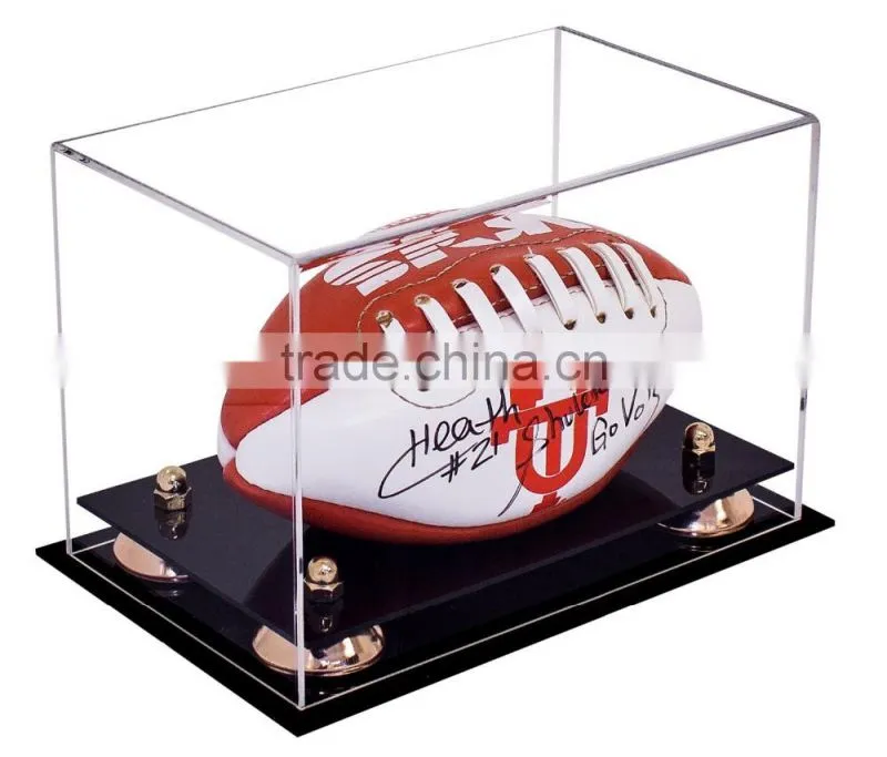 hot selling OEM service high quality fashionable acrylic football display boxes / racks for football fans