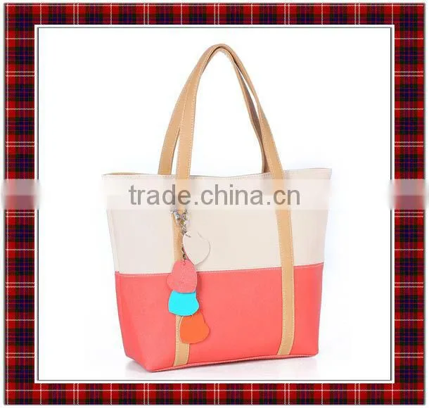 Candy Color Handbag, Lady's Tote, Alibaba Handbag, Bicolorable Handbag, PU Leather Handbag, Evening Bag (BCC034)