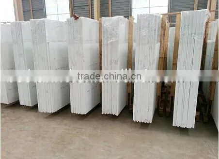 Beige color artificial quartz stone slabs used for countertops