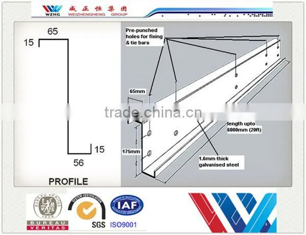 Low cost galvanized z purlin manufacturers in dubai ajman/u shape steel beam