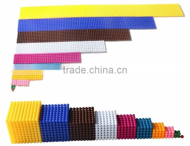 Preschool teaching aids math montessori material beads and frame