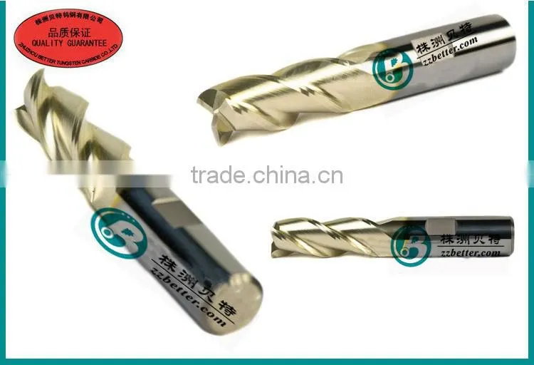 solid carbide end mill for hardest steel