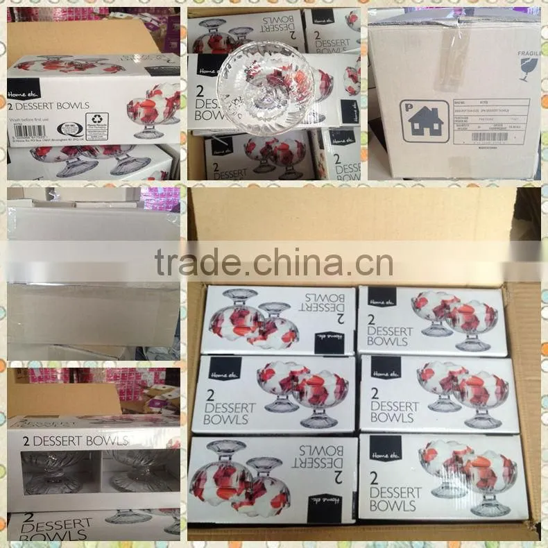 Wholesales High quality glass dessert bowls ,Glass ice cream bowl