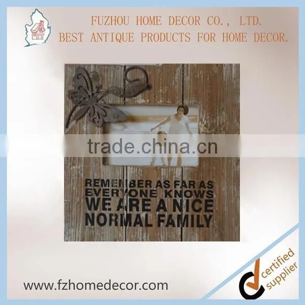 Wooden family tree photo picture frame with printing