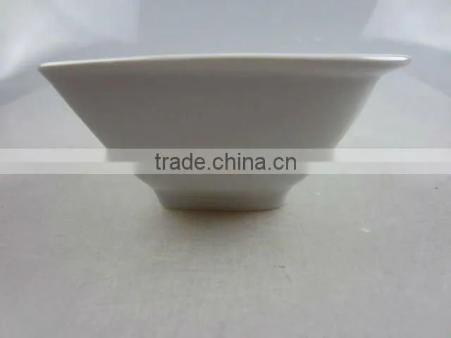 Stock white porcelain rectangle deep sauce dish