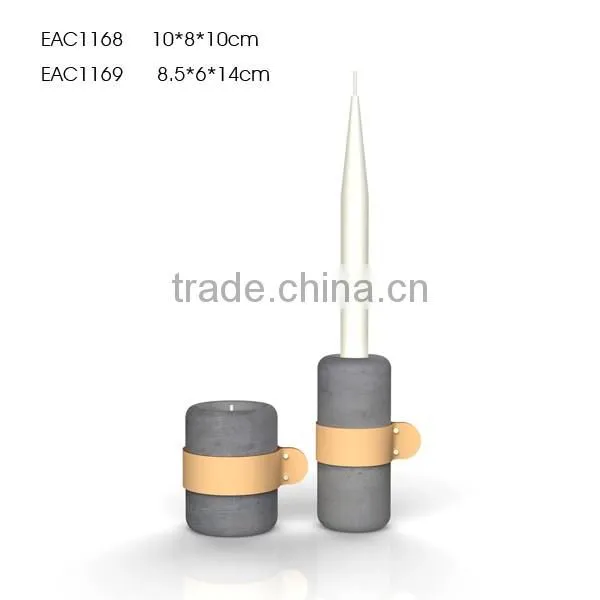 Custom Ceramic Candle Jars With Cement Graven With Soy Wax Personalized Scented candle jar