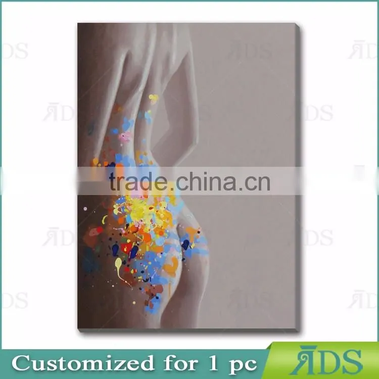 Abstract Nude Girl Female Body Art Canvas Painting for Sale