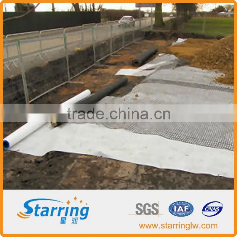 Black short fiber Nonwoven geotextile 200g
