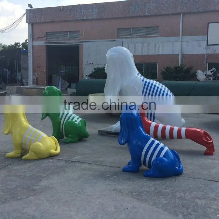 FRP dog sculpture figure statue