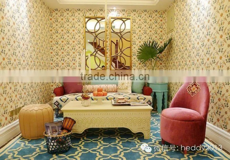 Modern PU Antique Gold Decorative wall mirror GY-009P-04