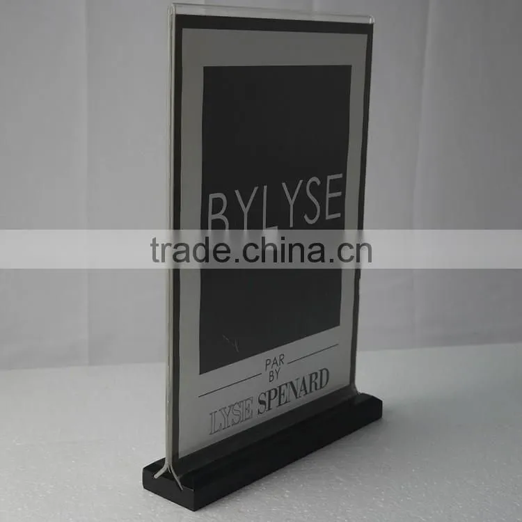 Custom acrylic A4 paper menu business card holder