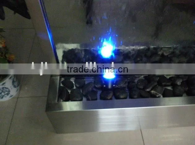 Exterior glass wall indoor waterfalls for homes artificial waterfalls