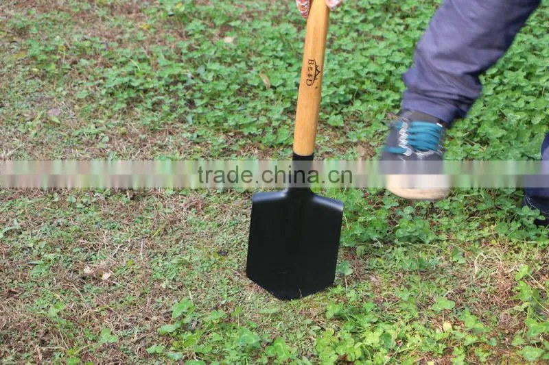 Round Point rectangle D Shaped Wood Handle Mini garden steel Shovel