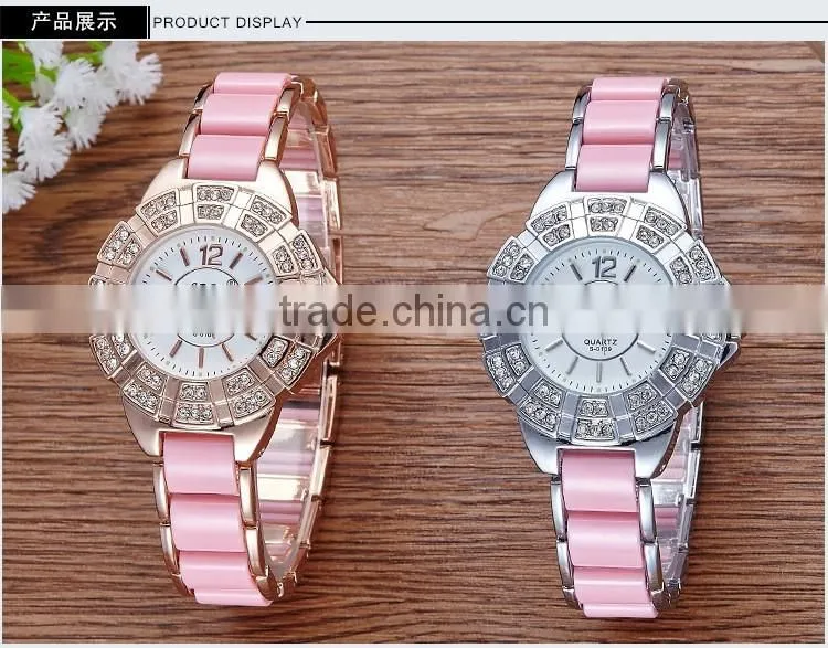 2017 round big dial rose gold dial sexy charming women's decoration watch for gift