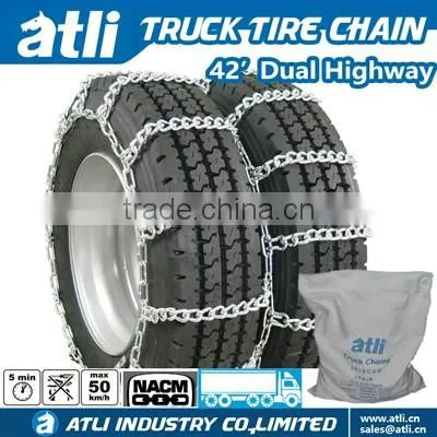 Quick mounting 42's ladder type twisted truck traction chain