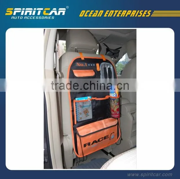 600D Oxford Car Backseat Organizer with Table Dest for Notebook