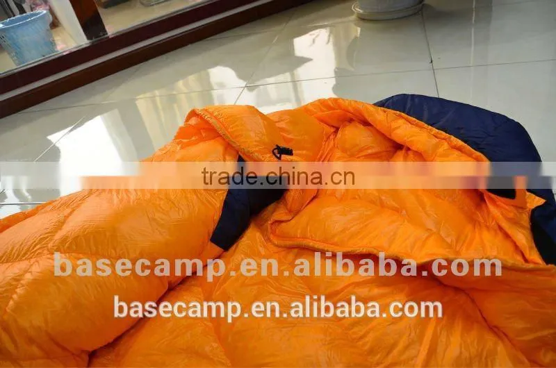 Luxurious human shape down filling mummy sleeping bag