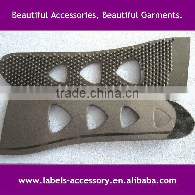 soft rubber silicone sleeve tab iron-on garment tape