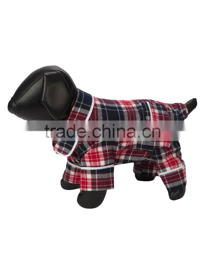 New Check Flannel Dog Puppy Pajamas , Pet Clothes S - Extra Large