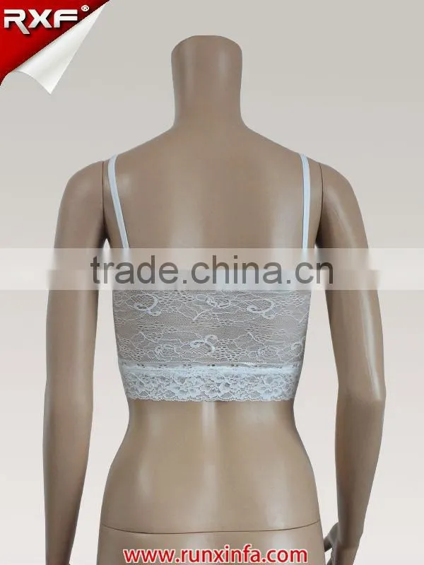2014 Latest sexy lace ladies bandeau bra with paded