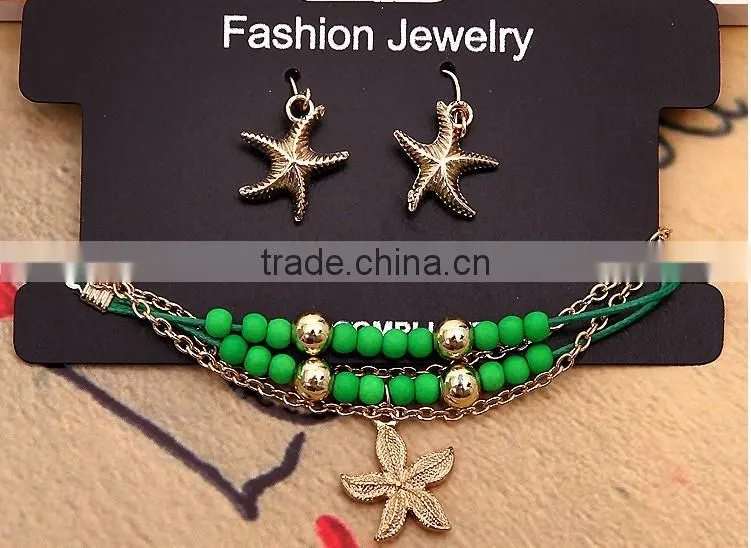 2015 hot selling lace bracelet&ring sets bride wedding jewelry set wholesale