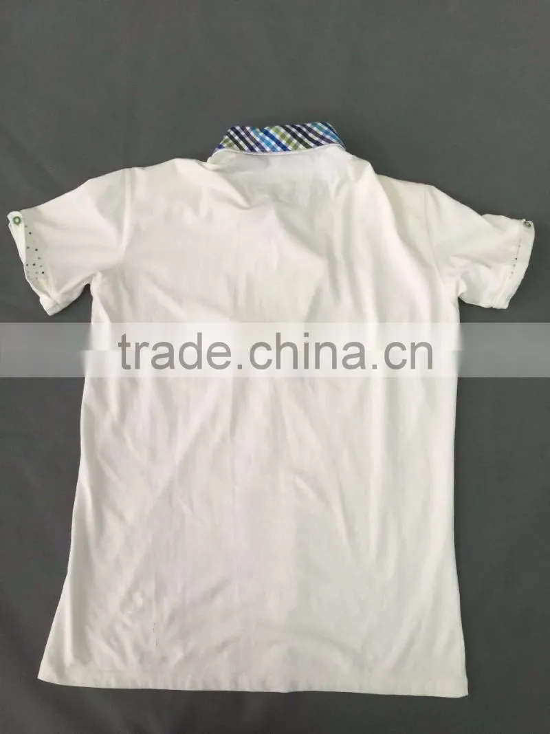 Popular 100% cotton polo shirt with colorful design cheap polo shirt