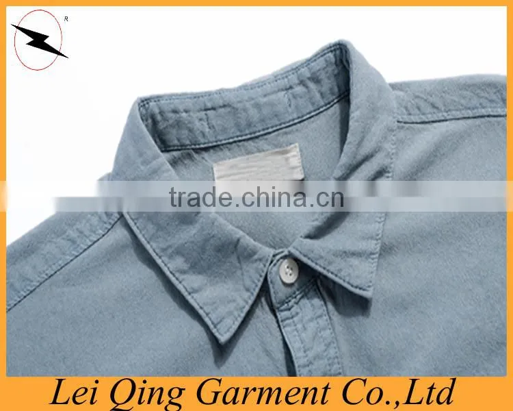 Newest men's denim shirt British style factory price,men's fashion shirt casual/dress shirts