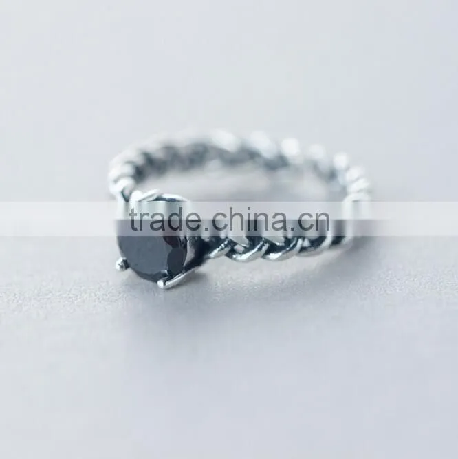 F20061N Women 925 silver ring diamond ring latest finger ring designs